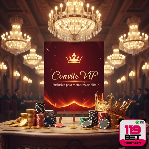 Imagem promocional da 119bet destacando o VIP06, plataforma de apostas confiável e segura.